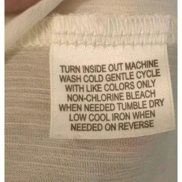 Style & Co Blouse Sheer Sleeveless Button Up Tunic Tank Top Floral Size Large - Picture 4 of 4